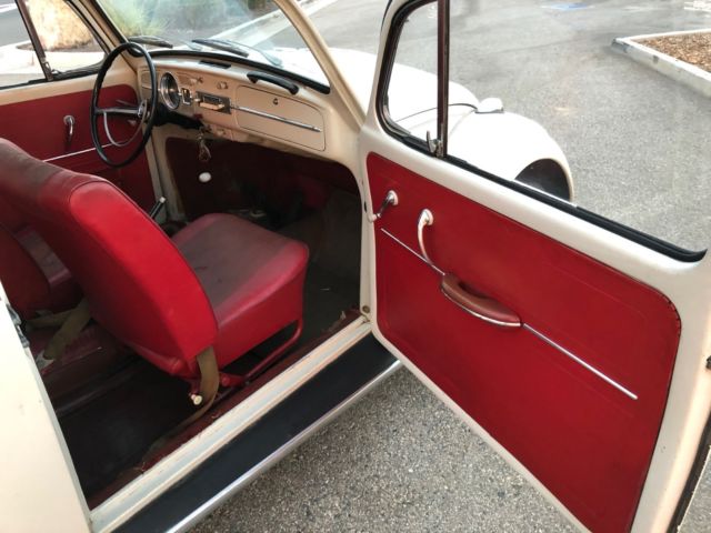 1966 White Volkswagen Beetle - Classic