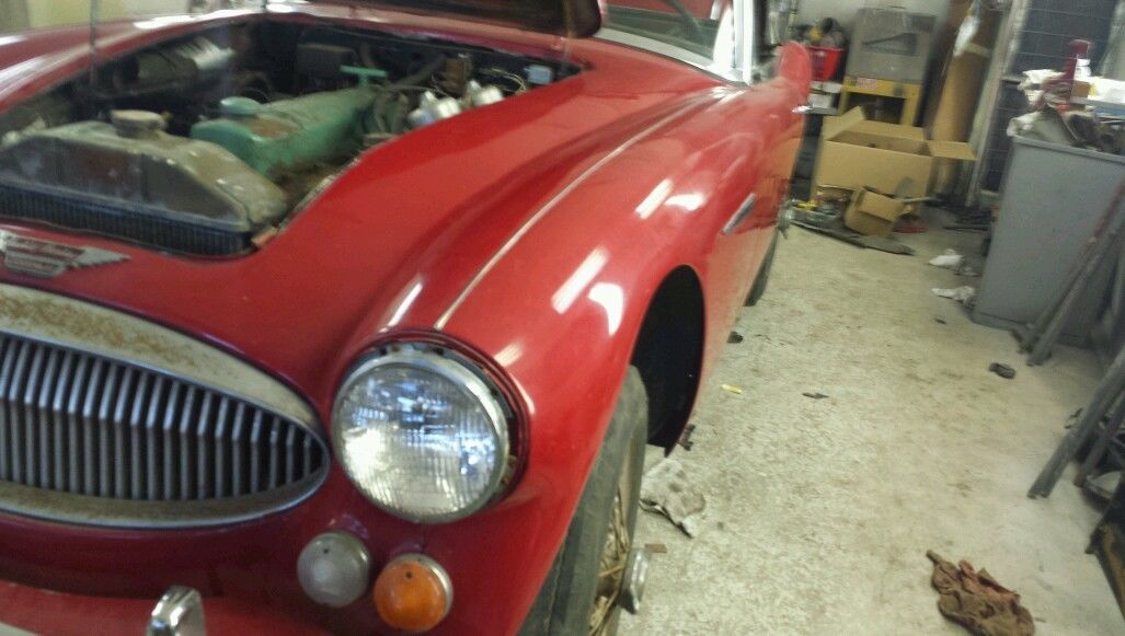 1966 Red Austin Healey 3000 Convertible