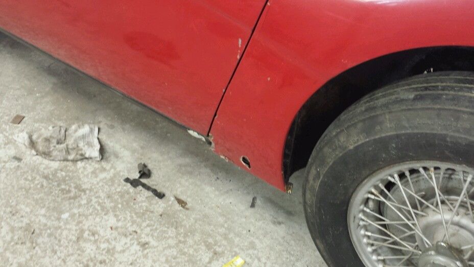 1966 Red Austin Healey 3000 Convertible