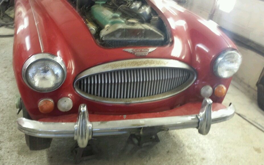 1966 Red Austin Healey 3000 Convertible