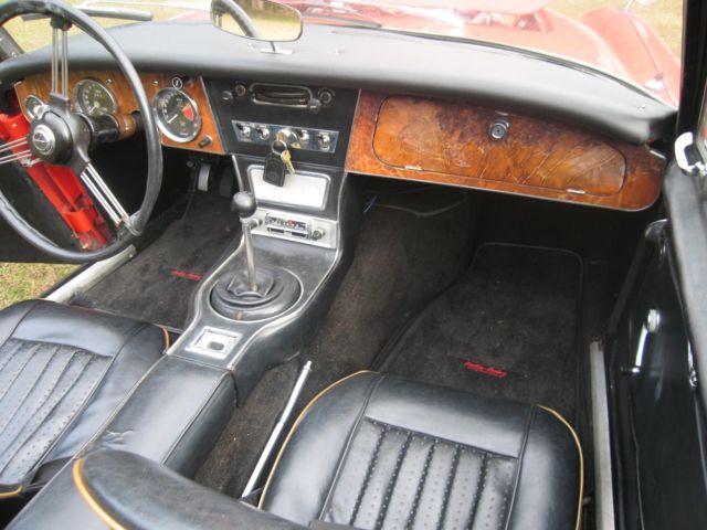 1966 Red austin healey 3000 Convertible