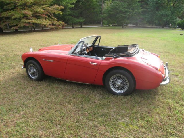 1966 Red austin healey 3000 Convertible