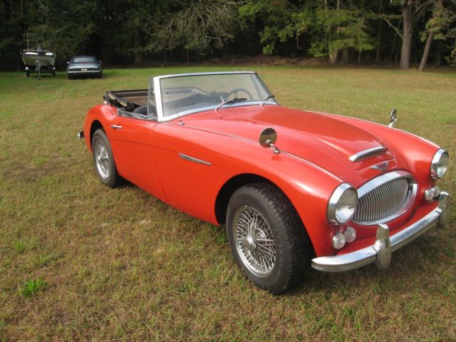 1966 Red austin healey 3000 Convertible