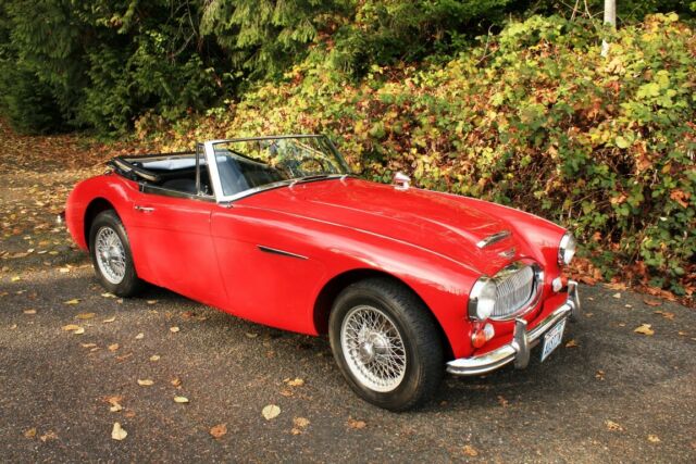 1966 Red Austin Healey 3000 Black
