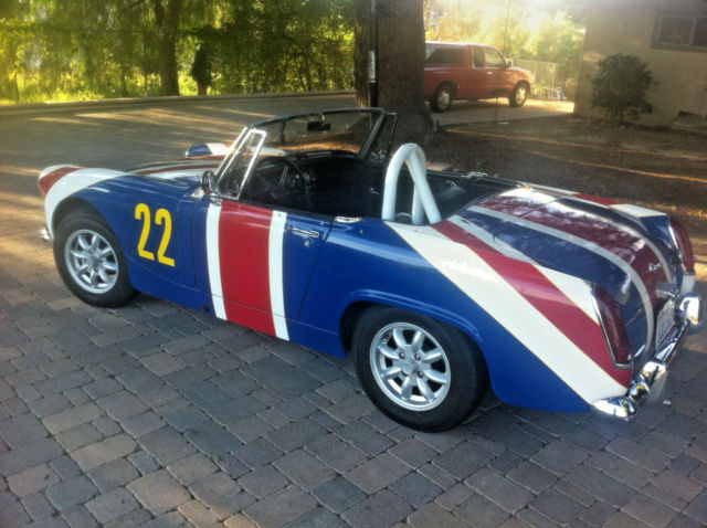 1966 Red White and Blue Austin Healey Sprite Convertible