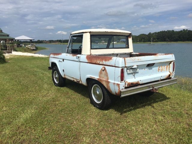 1966 Blue Ford Bronco Standard Cab Pickup