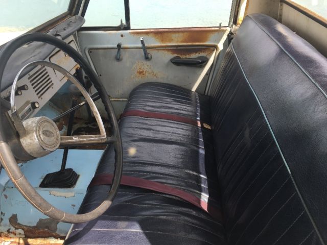 1966 Blue Ford Bronco Standard Cab Pickup