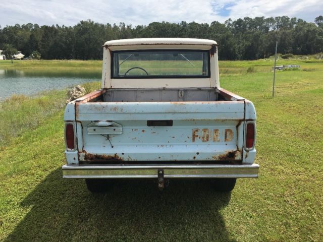 1966 Blue Ford Bronco Standard Cab Pickup