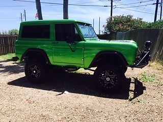 1966 Green Ford Bronco Convertible hard top