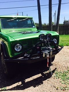 1966 Green Ford Bronco Convertible hard top