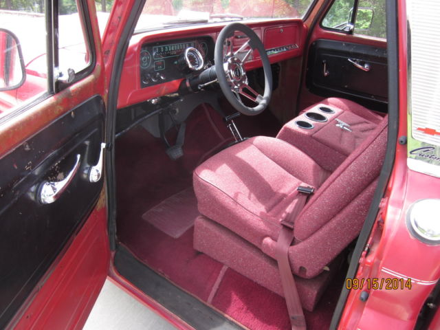 1966 Red Chevrolet C-10 STEP SIDESHORT WHEEL BASE