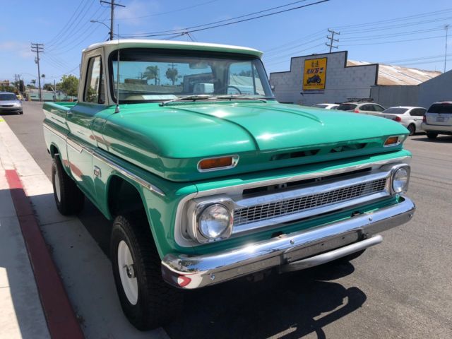1966 Green Chevrolet C-10 Standard Cab Pickup