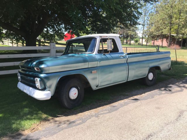 1966 green blue Chevrolet C-10