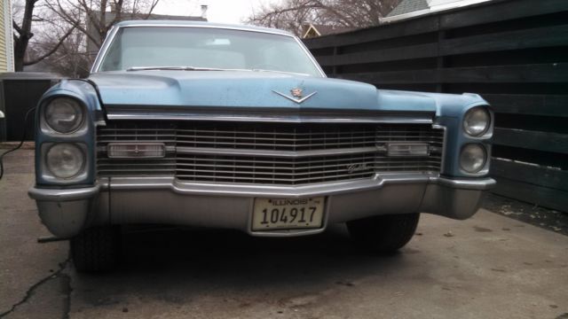 1966 Blue Cadillac DeVille Sedan