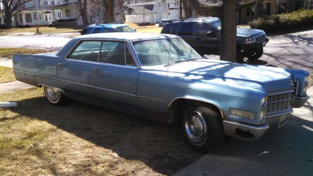 1966 Blue Cadillac DeVille Sedan