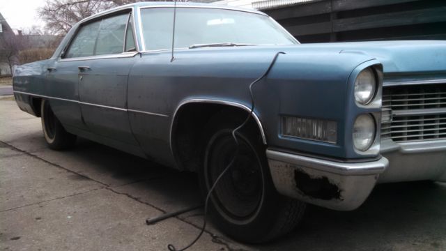 1966 Blue Cadillac DeVille Sedan
