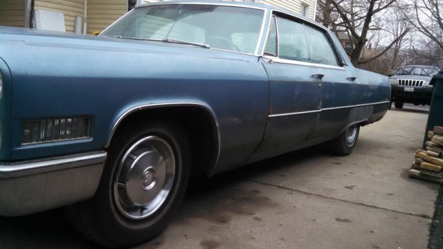 1966 Blue Cadillac DeVille Sedan
