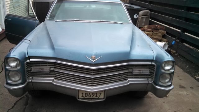 1966 Blue Cadillac DeVille Sedan