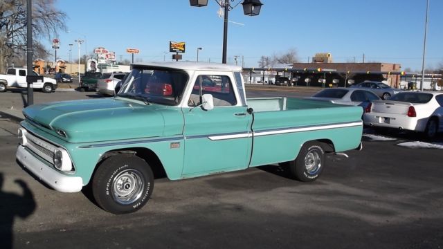 1966 Green Chevrolet C-10 pickup