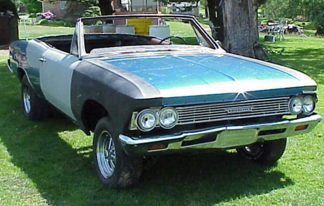 1966 Blue Chevrolet Chevelle Convertible
