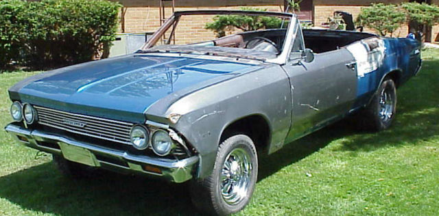 1966 Blue Chevrolet Chevelle Convertible