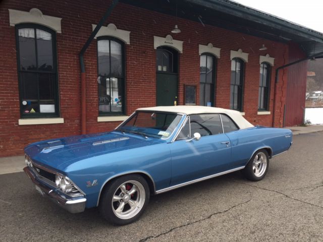 1966 Blue Chevrolet Chevelle Convertible