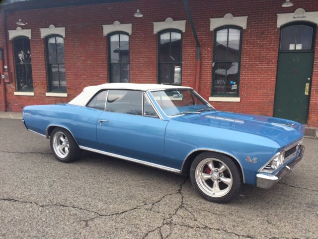 1966 Blue Chevrolet Chevelle Convertible