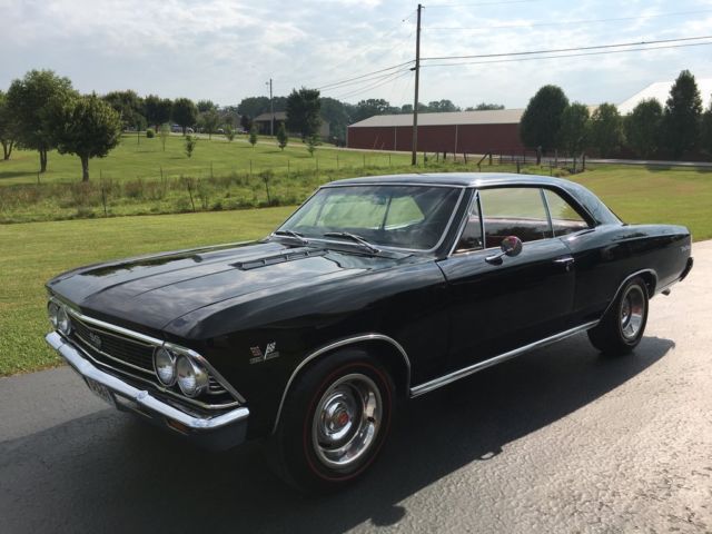 1966 Black Chevrolet Chevelle 2 Door Hardtop