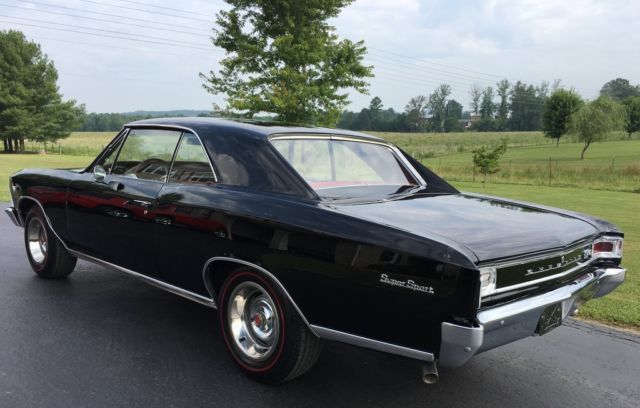 1966 Black Chevrolet Chevelle 2 Door Hardtop