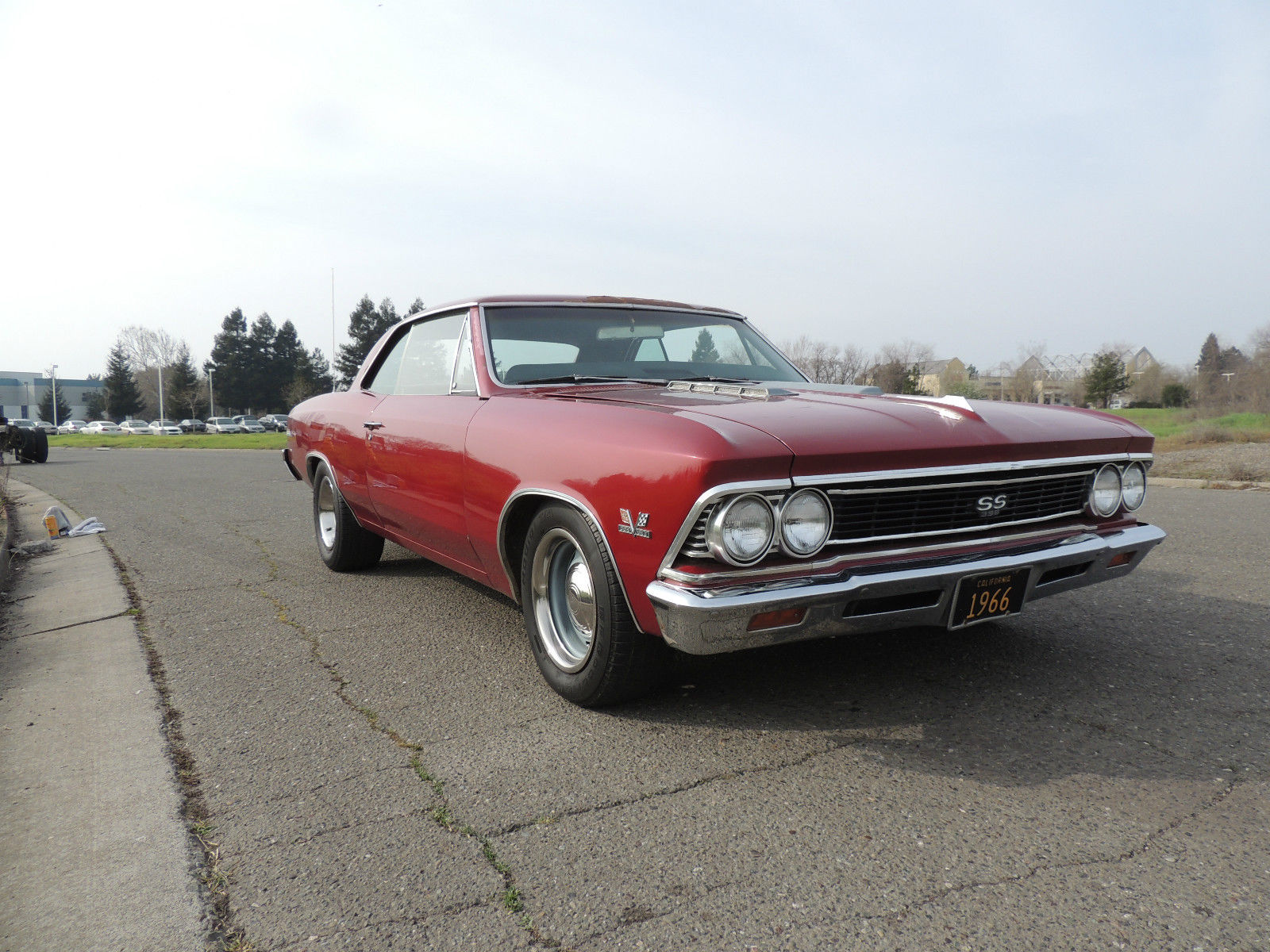 1966 Burgundy Chevrolet Chevelle Coupe