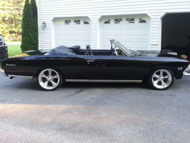 1966 Black Chevrolet Chevelle Convertible