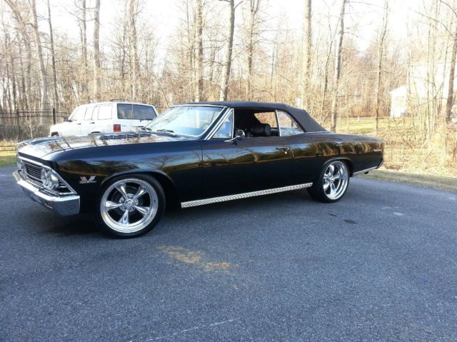 1966 Black Chevrolet Chevelle Convertible