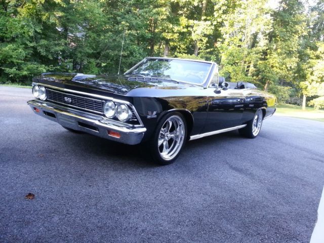 1966 Black Chevrolet Chevelle Convertible
