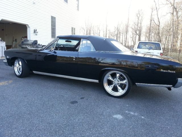 1966 Black Chevrolet Chevelle Convertible