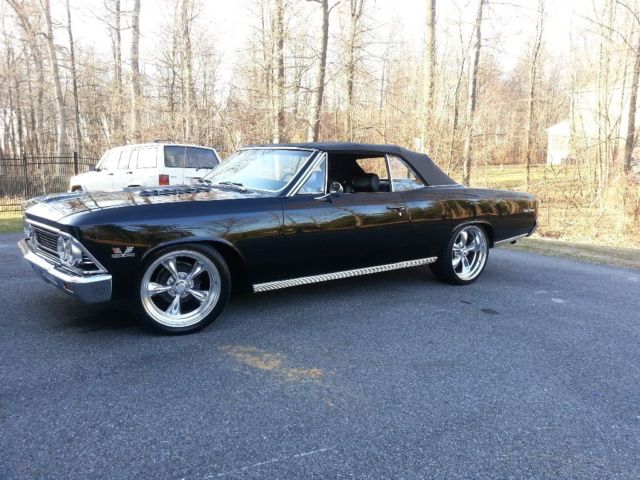 1966 Black Chevrolet Chevelle Convertible