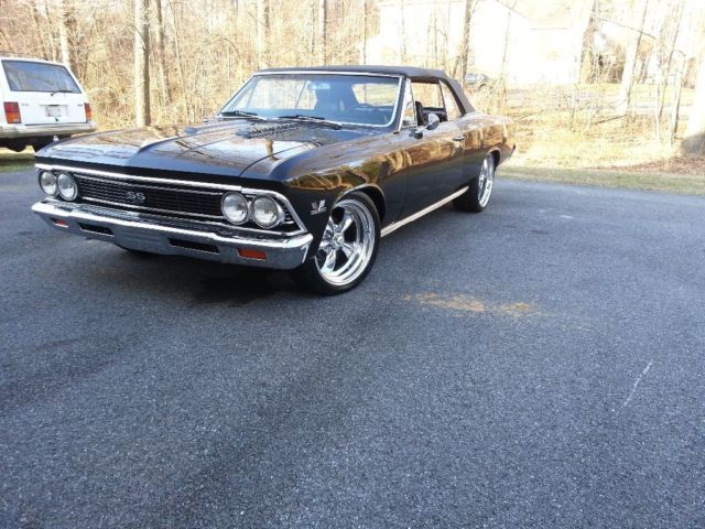 1966 Black Chevrolet Chevelle Convertible