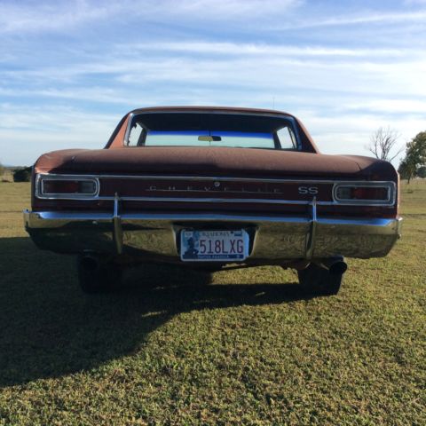 1966 Maroon Chevrolet Chevelle Coupe