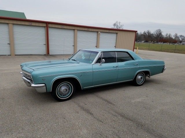1966 Turquoise Chevrolet Impala 4 Door Hard Top