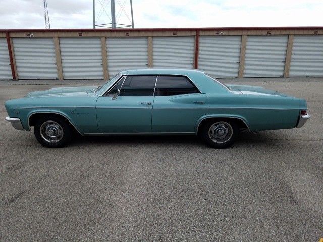 1966 Turquoise Chevrolet Impala 4 Door Hard Top