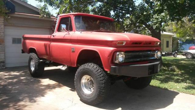 1966 Red Chevrolet C-10 Standard Cab Pickup