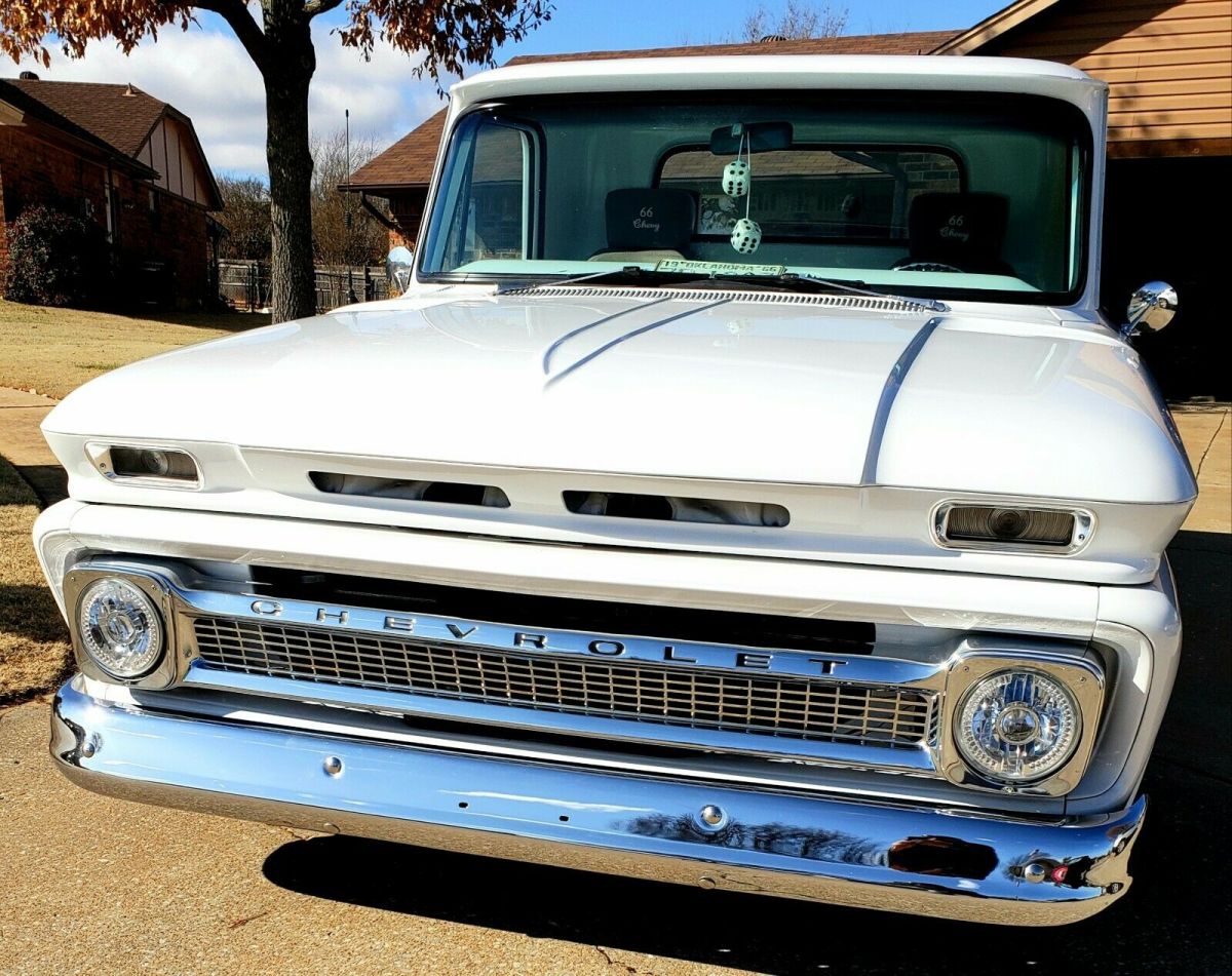 1966 White Chevrolet C-10 Fleetside