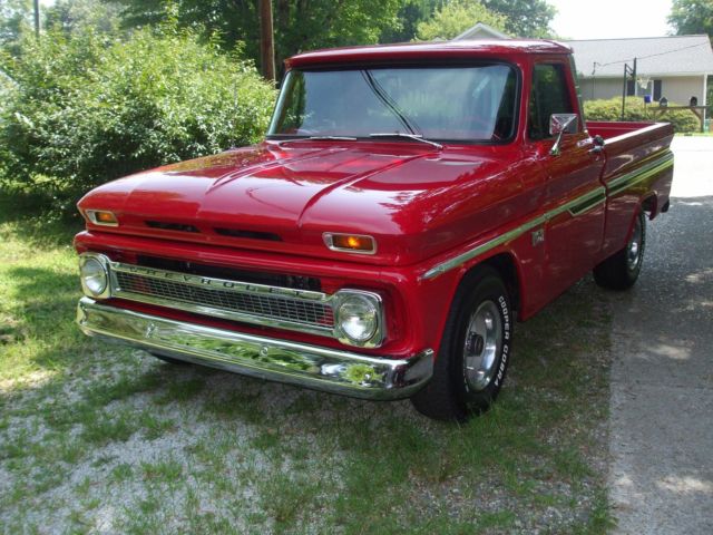 1966 Red Chevrolet C-10 Standard Cab Pickup