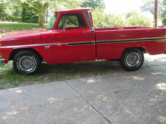 1966 Red Chevrolet C-10 Standard Cab Pickup