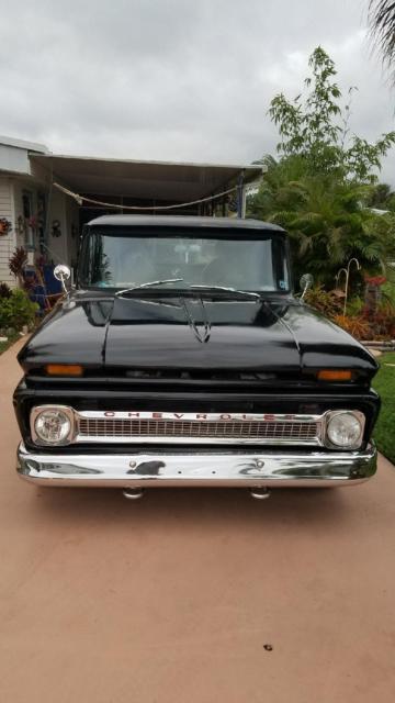 1966 black Chevrolet C-10 Standard Cab Pickup