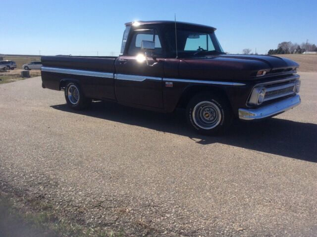 1966 Black Cherry Chevrolet C-10 C10 long box