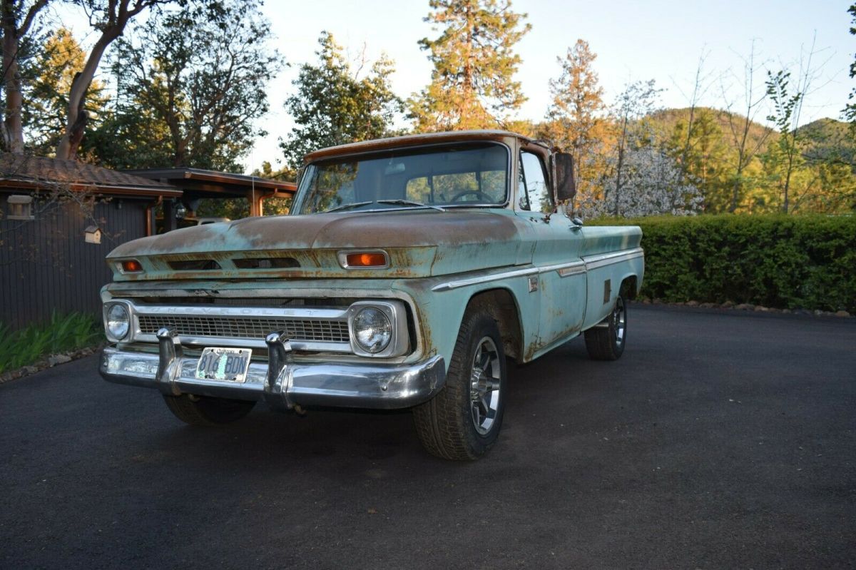 1966 Blue Chevrolet C-10 Standard Cab Pickup