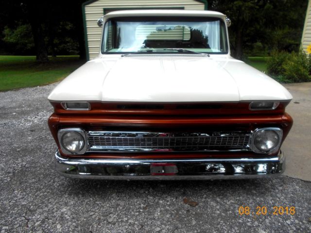 1966 pearl/ gold Chevrolet C-10 Standard Cab Pickup
