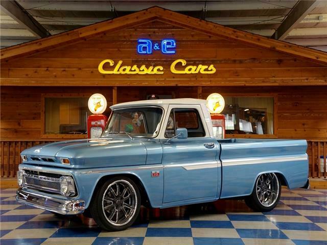 1966 Blue Chevrolet C-10 --