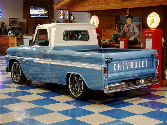 1966 Blue Chevrolet C-10 --