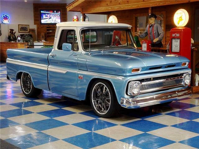 1966 Blue Chevrolet C-10 --